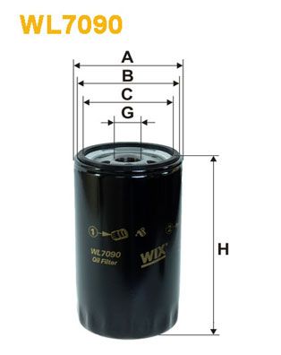 WIX FILTERS alyvos filtras WL7090